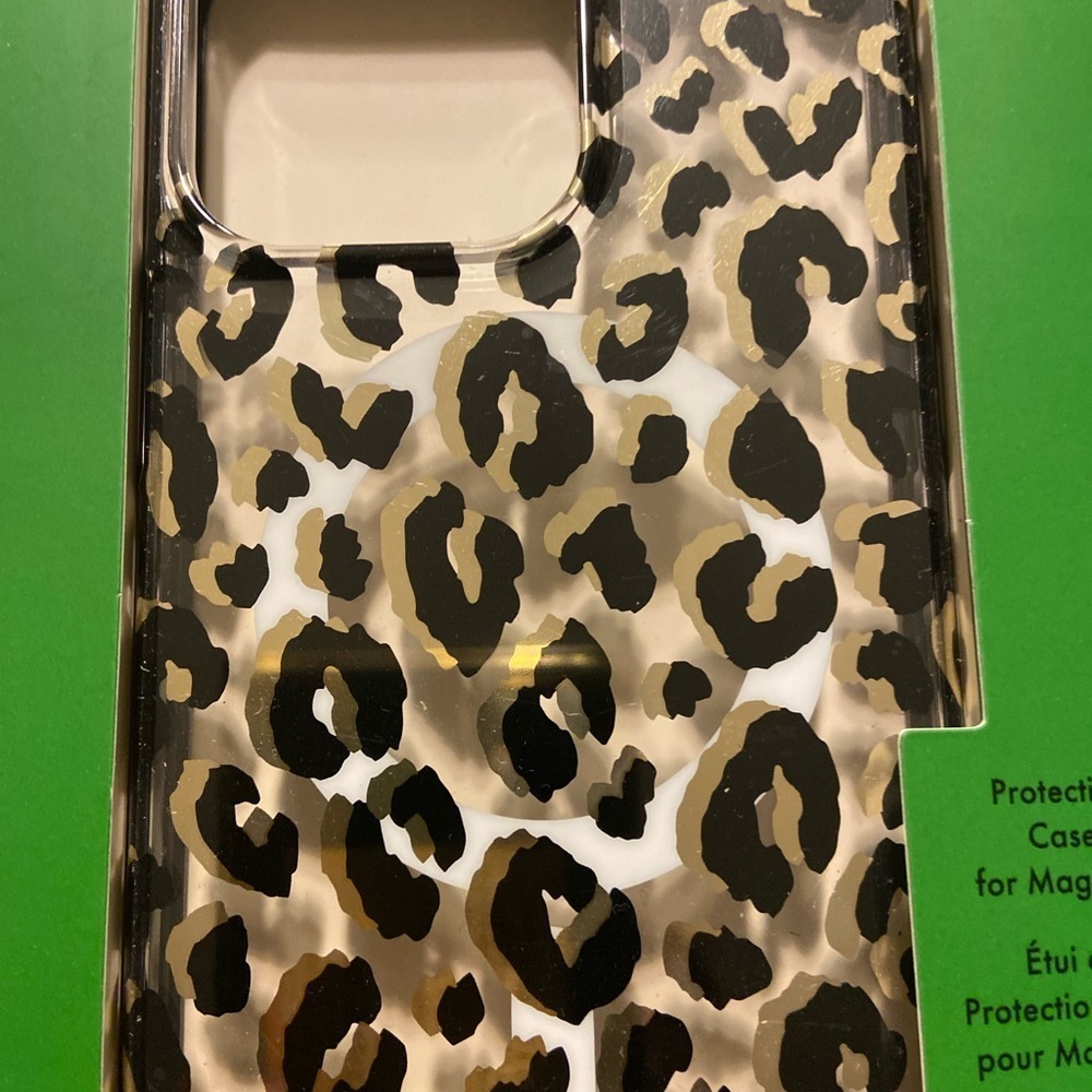 Kate Spade Black and White Leopard Print Phone Case - Picture 5 of 10